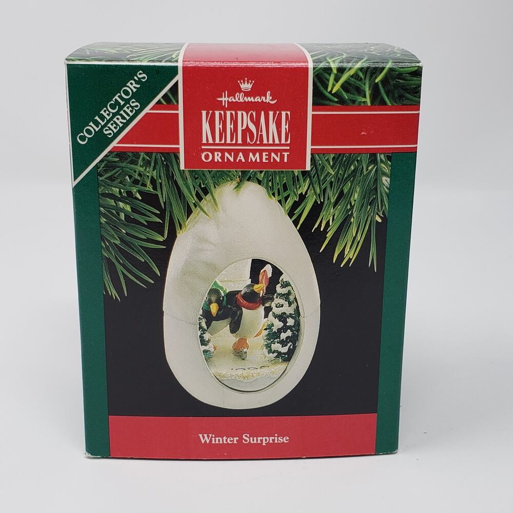 1990 Hallmark Winter Surprise #2 Handcrafted Keepsake Christmas Holiday Ornament
